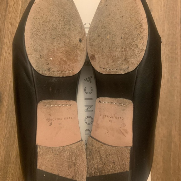 Veronica Beard black leather flats - Picture 3 of 4